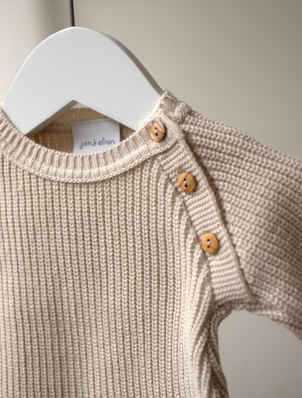 Mabel & Fox - Knitted Romper - Taupe - Mabel & Fox