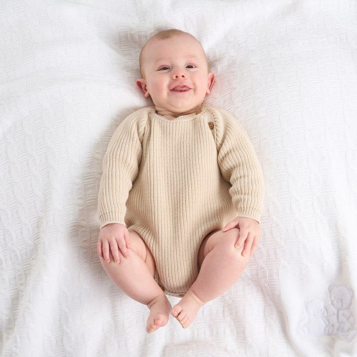 Mabel & Fox - Knitted Romper - Taupe - Mabel & Fox