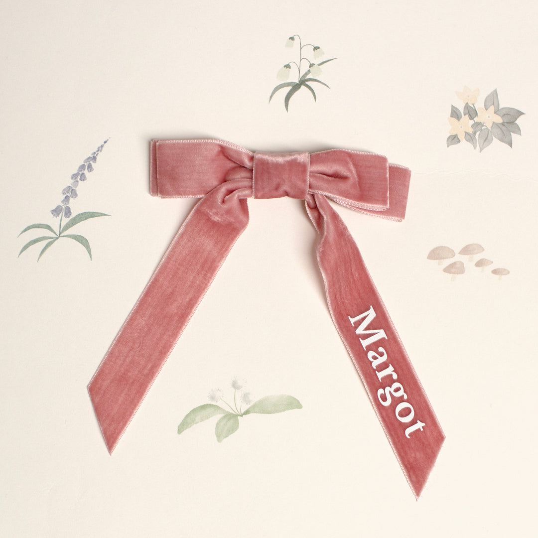 Mabel & Fox - Personalised Name Hair Bow Clip - Mabel & Fox
