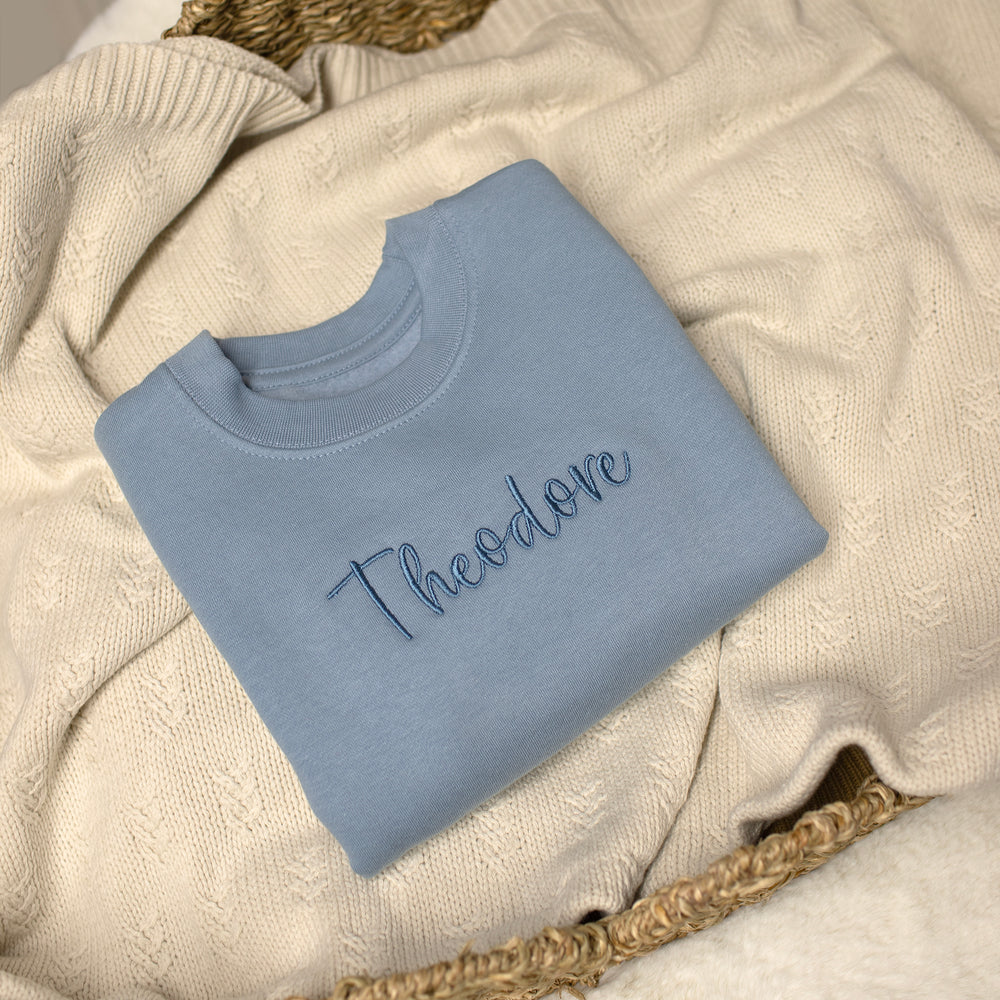 Mabel & Fox - Personalised Name Jumper - Blue - Mabel & Fox