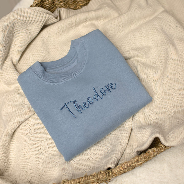 Mabel & Fox - Personalised Name Jumper - Blue - Mabel & Fox