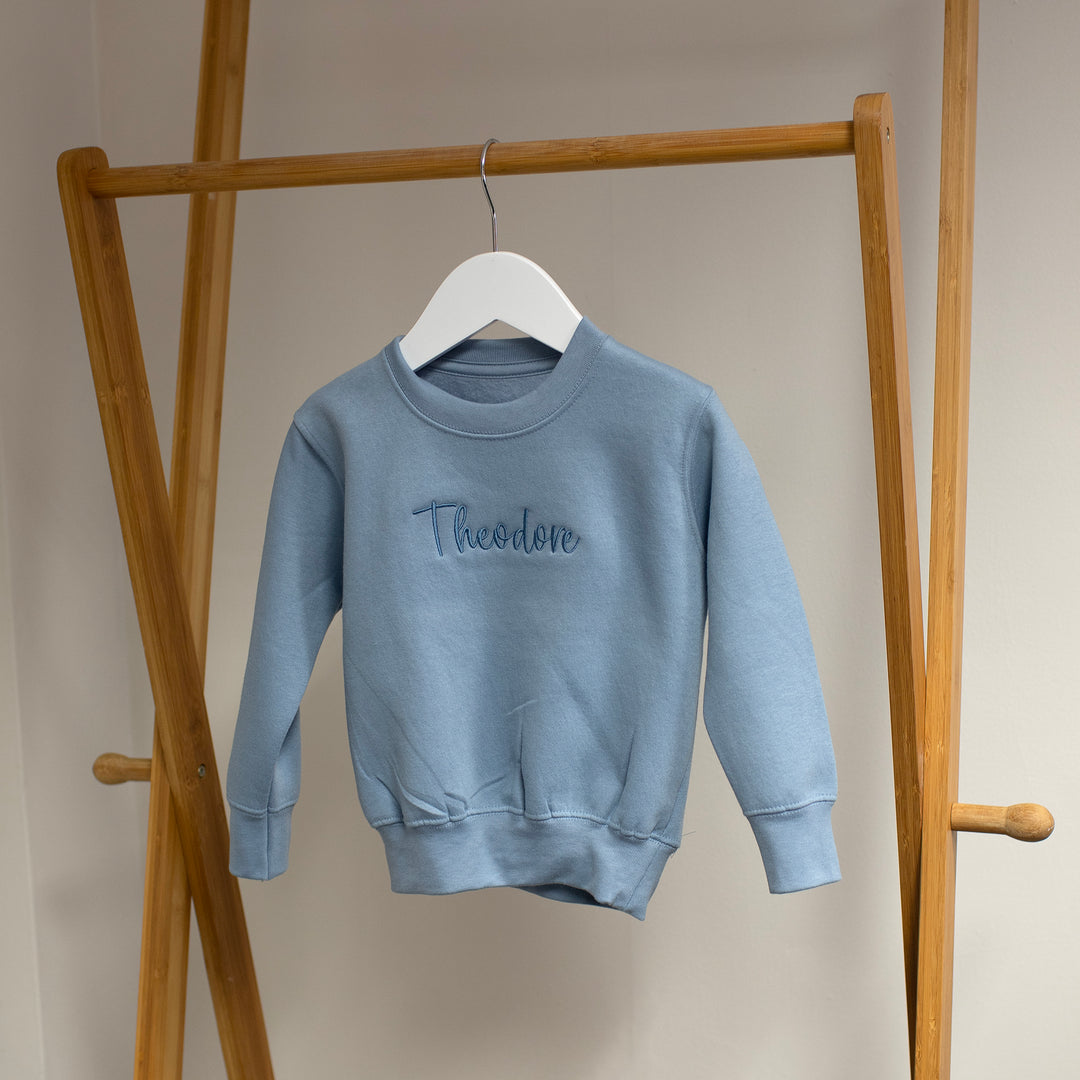Mabel & Fox - Personalised Name Jumper - Blue - Mabel & Fox