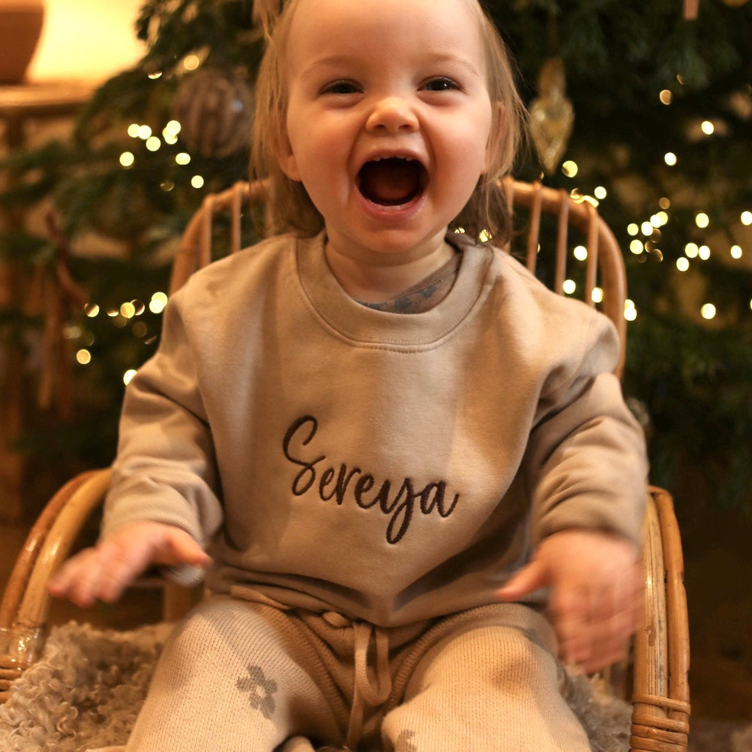 Mabel & Fox - Personalised Name Jumper - Brown - Mabel & Fox