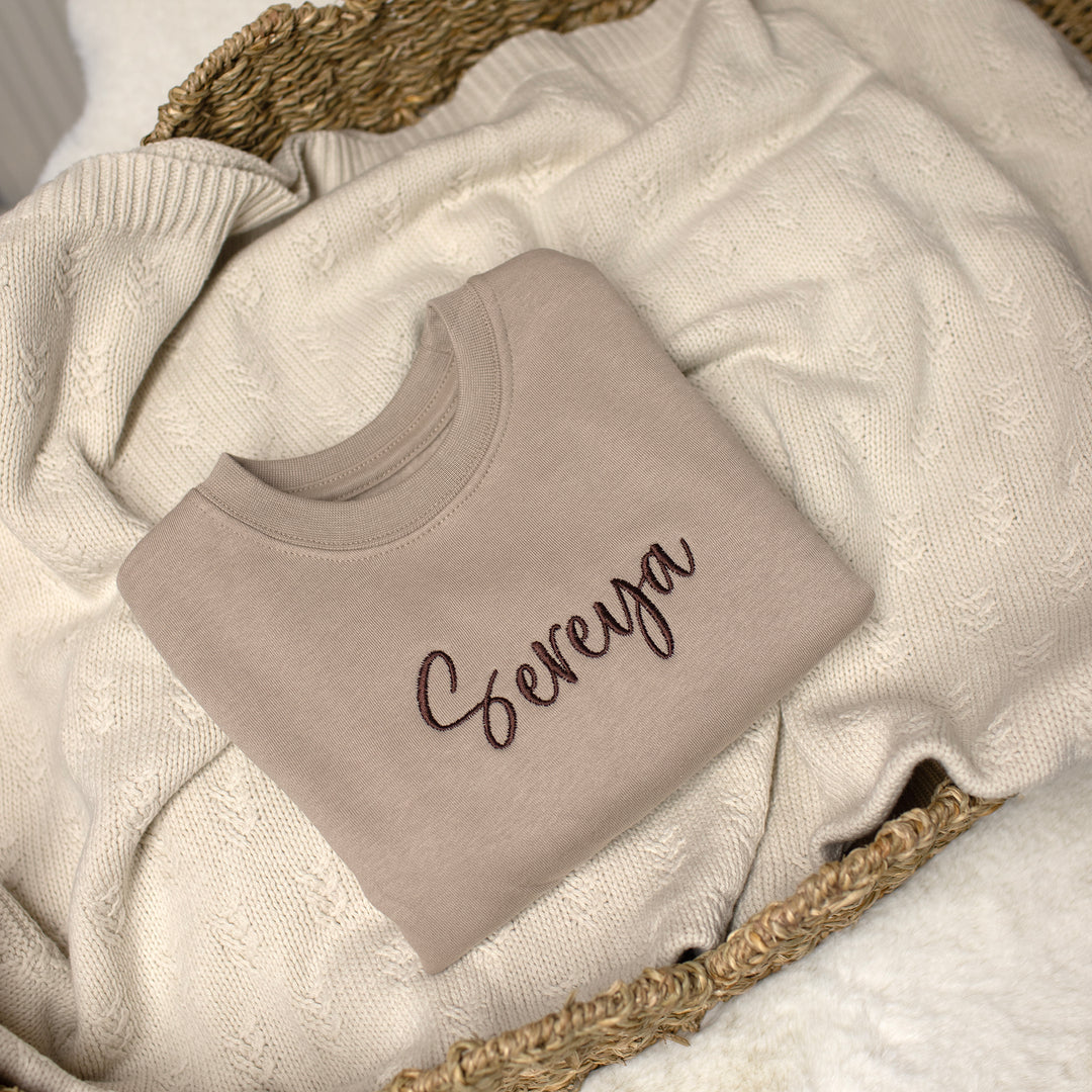 Mabel & Fox - Personalised Name Jumper - Brown - Mabel & Fox