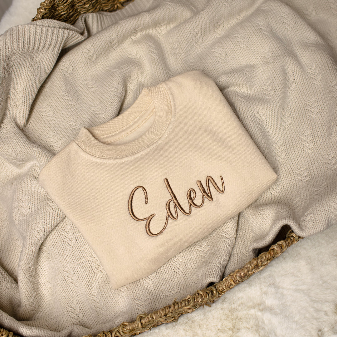 Mabel & Fox - Personalised Name Jumper - Oat - Mabel & Fox