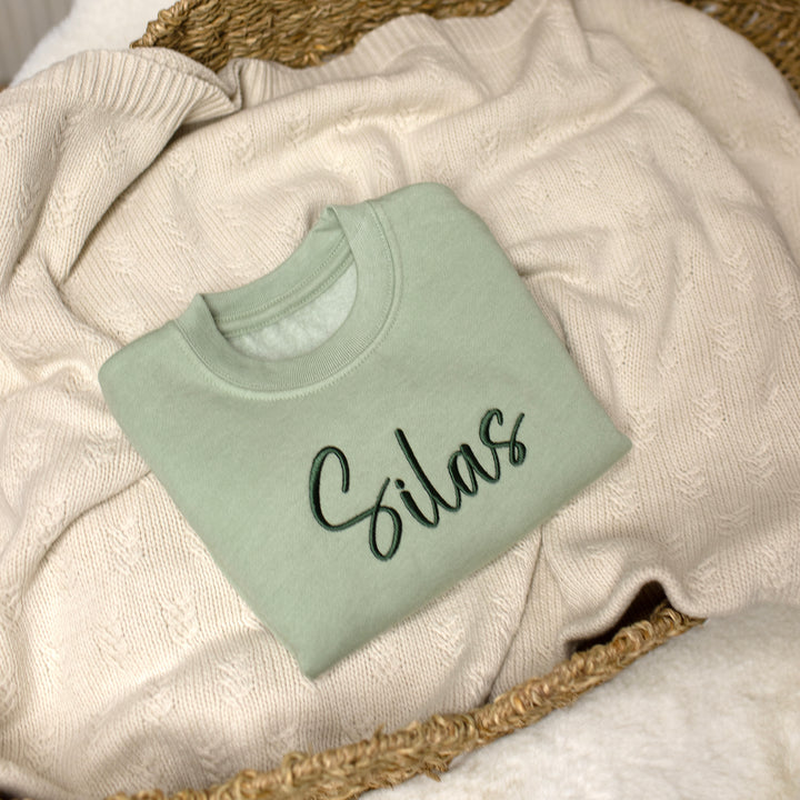 Mabel & Fox - Personalised Name Jumper - Sage - Mabel & Fox