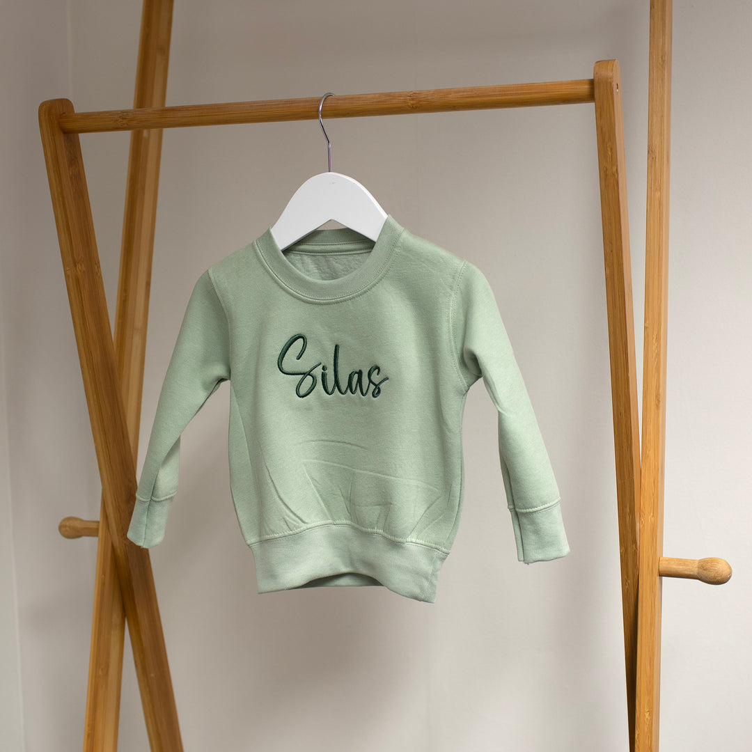 Mabel & Fox - Personalised Name Jumper - Sage - Mabel & Fox