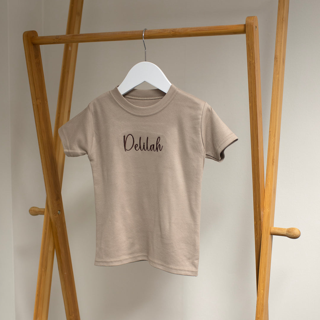 Mabel & Fox - Personalised Name T-Shirt - Brown - Mabel & Fox