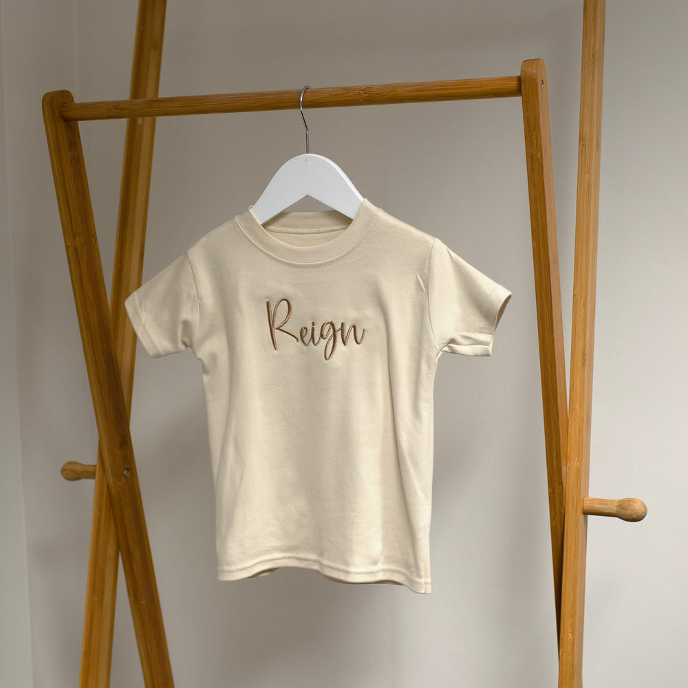 Mabel & Fox - Personalised Name T-Shirt - Oat - Mabel & Fox