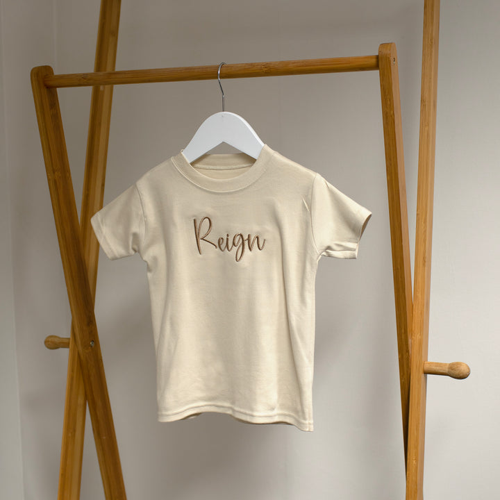 Mabel & Fox - Personalised Name T-Shirt - Oat - Mabel & Fox