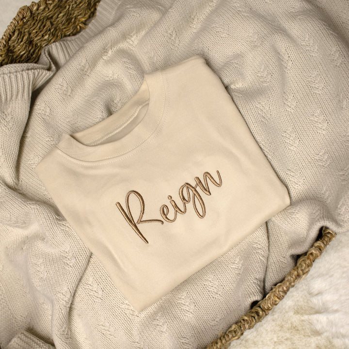 Mabel & Fox - Personalised Name T-Shirt - Oat - Mabel & Fox
