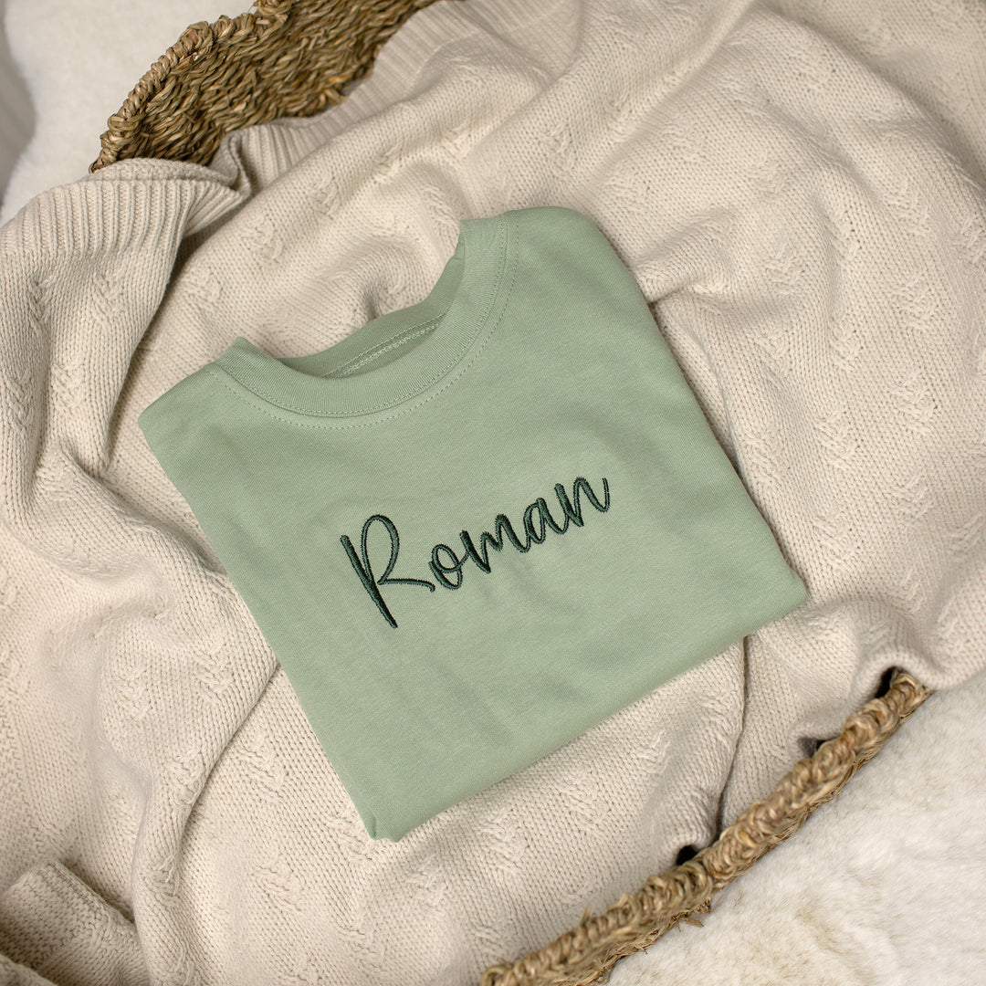 Mabel & Fox - Personalised Name T-Shirt - Sage - Mabel & Fox