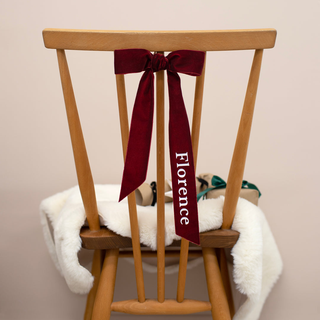 Mabel & Fox - Personalised Velvet Bow - Mabel & Fox