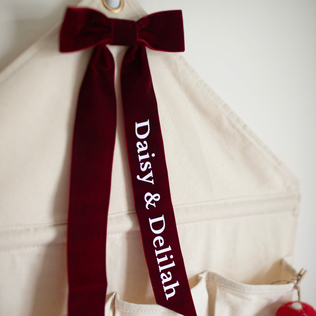 Mabel & Fox - Personalised Velvet Bow - Mabel & Fox