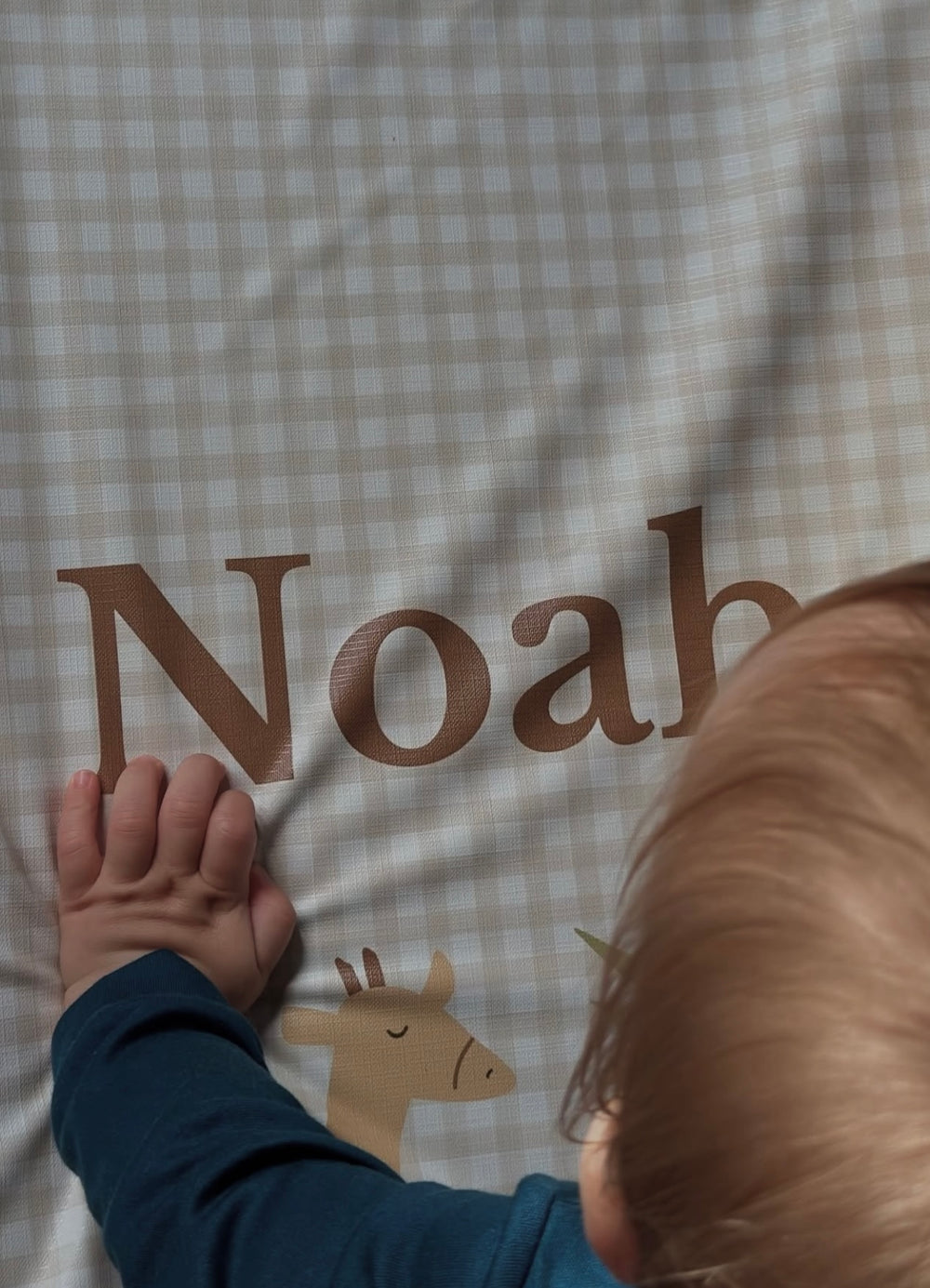 Mabel & Fox - Personalised Wedge Baby Changing Mat - Boho Safari - Mabel & Fox