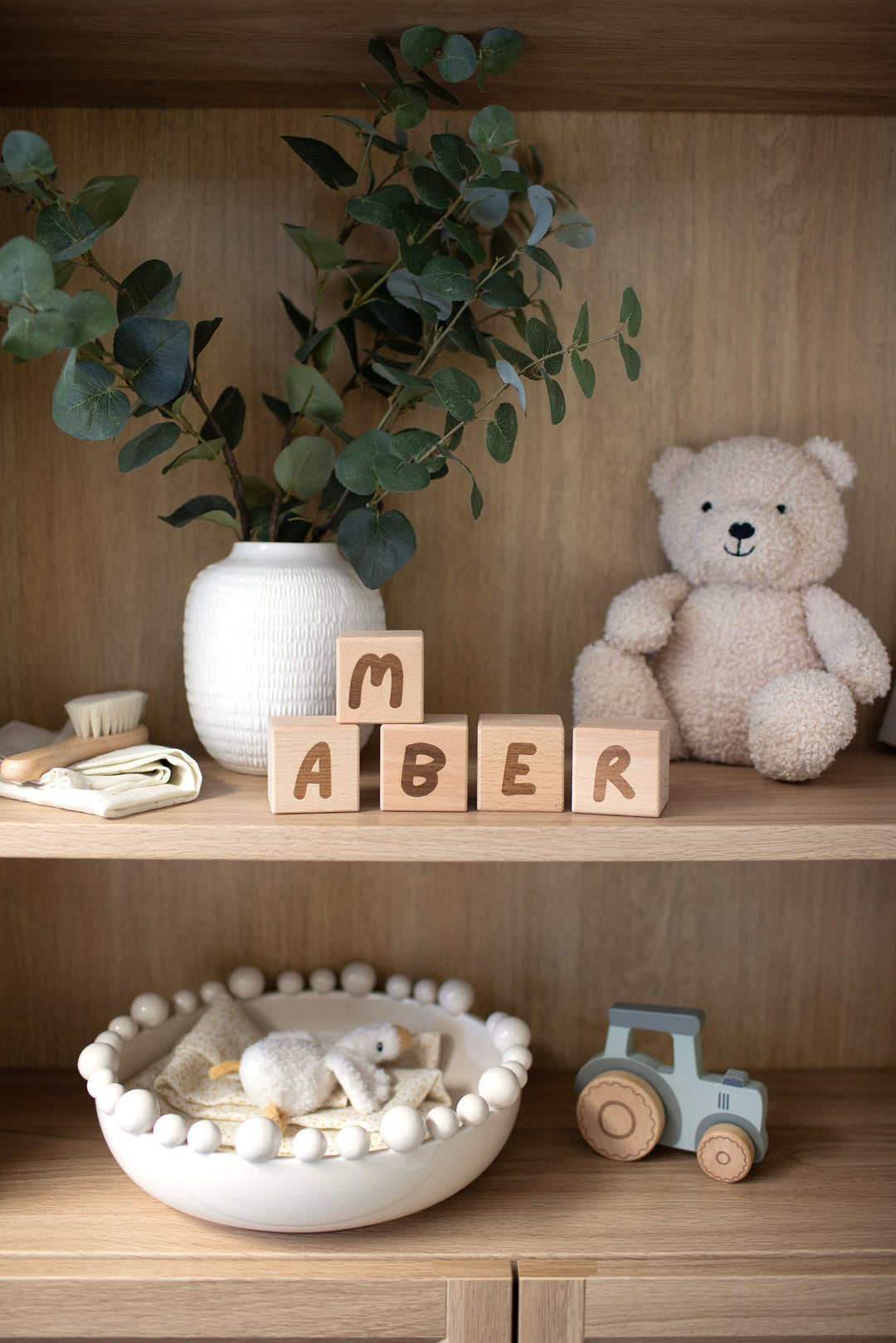 Mabel & Fox - Personalised Wooden Blocks - Playful Rounded - Mabel & Fox
