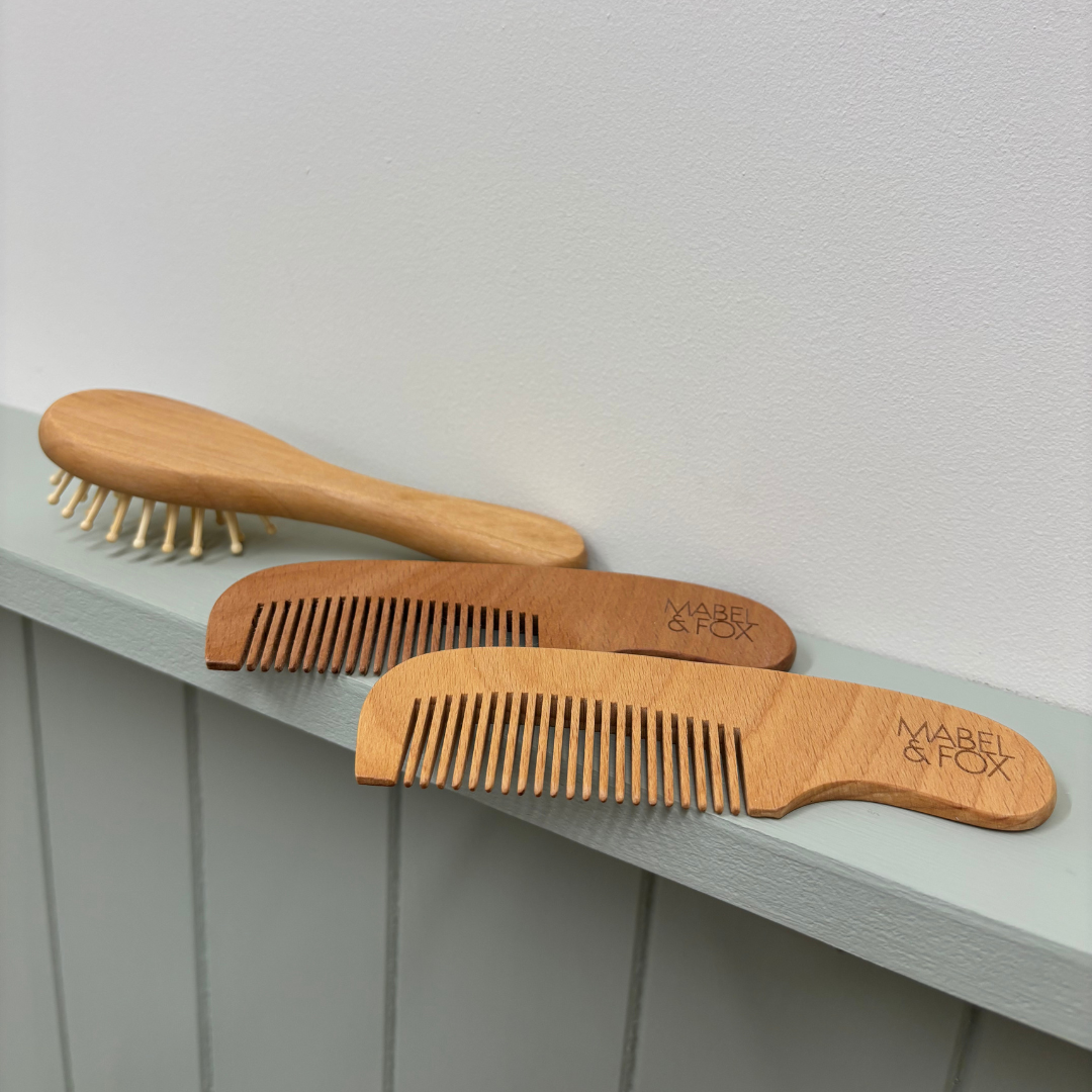 Mabel & Fox - Personalised Wooden Brush Set - Botanical (3 Pack) - Mabel & Fox