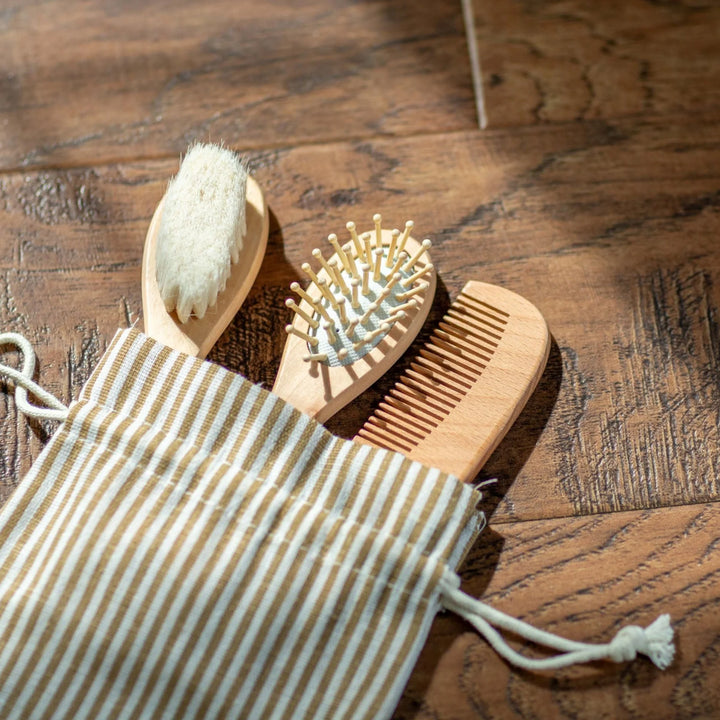 Mabel & Fox - Personalised Wooden Brush Set - Bow Cute - Mabel & Fox