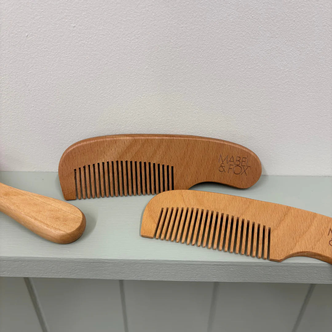 Mabel & Fox - Personalised Wooden Brush Set - Bow Cute - Mabel & Fox