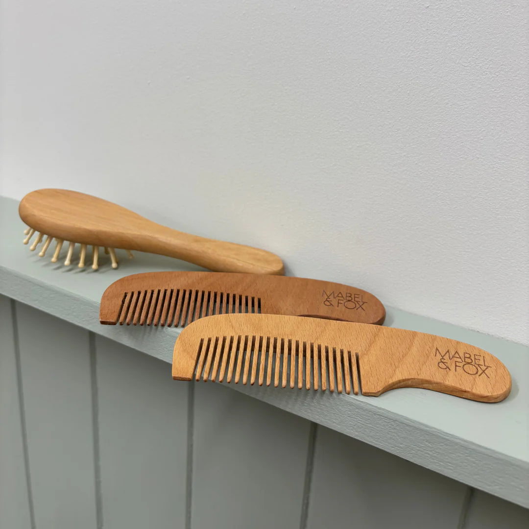 Mabel & Fox - Personalised Wooden Brush Set - Bow Cute - Mabel & Fox