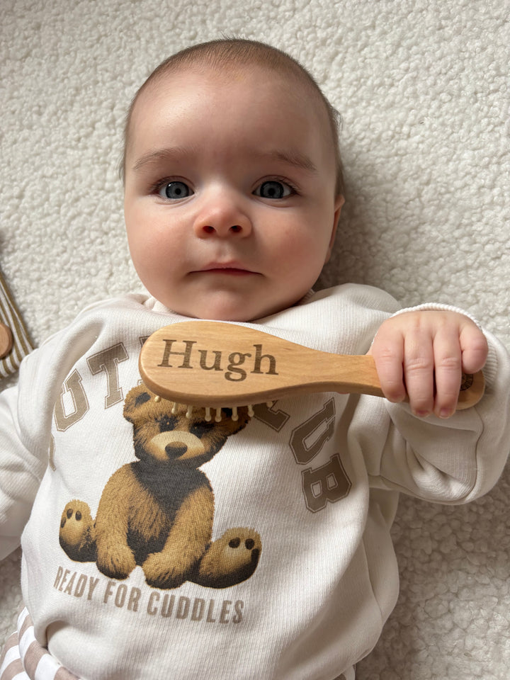 Mabel & Fox - Personalised Wooden Brush Set - Safari - Lion - Mabel & Fox