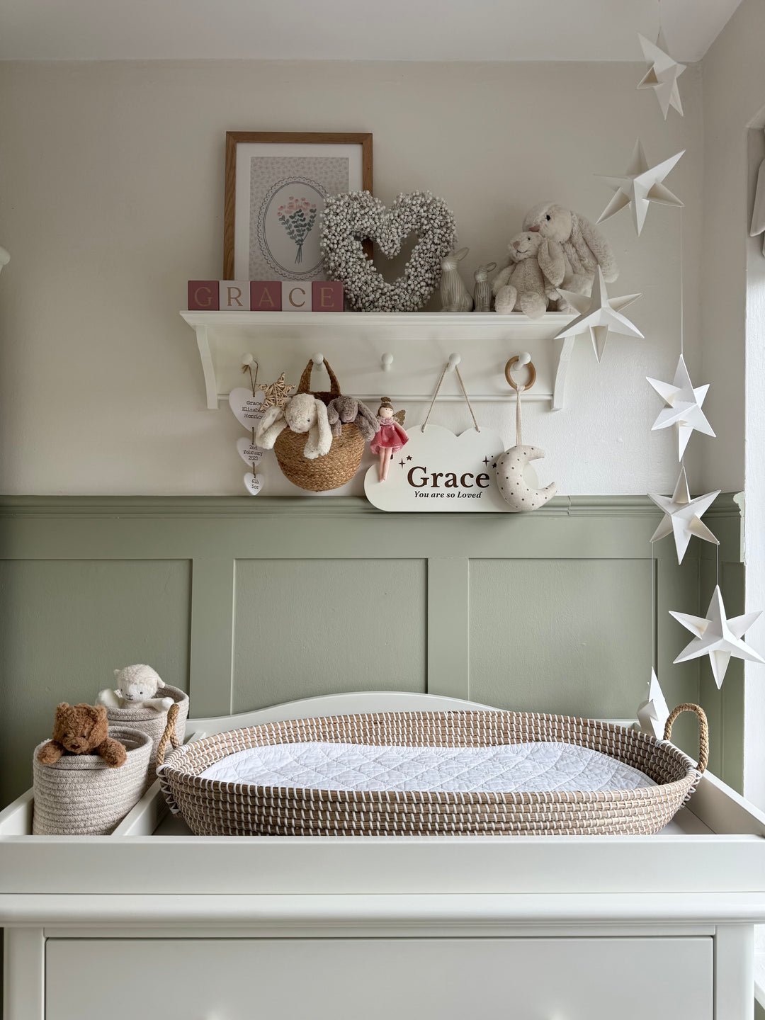 Mabel & Fox - Personalised Wooden Hanging Cloud Decoration - Mabel & Fox