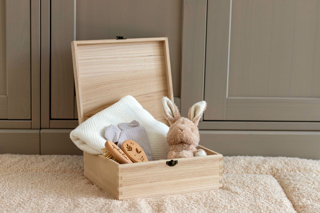 Mabel & Fox - Personalised Wooden Memory Box - Botanical - Mabel & Fox