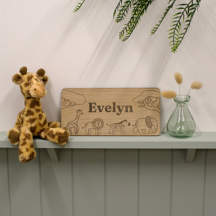 Mabel & Fox - Personalised Wooden Name Sign - Safari - Mabel & Fox