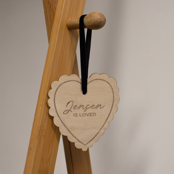 Mabel & Fox - Personalised Wooden Tag - Loved - Mabel & Fox