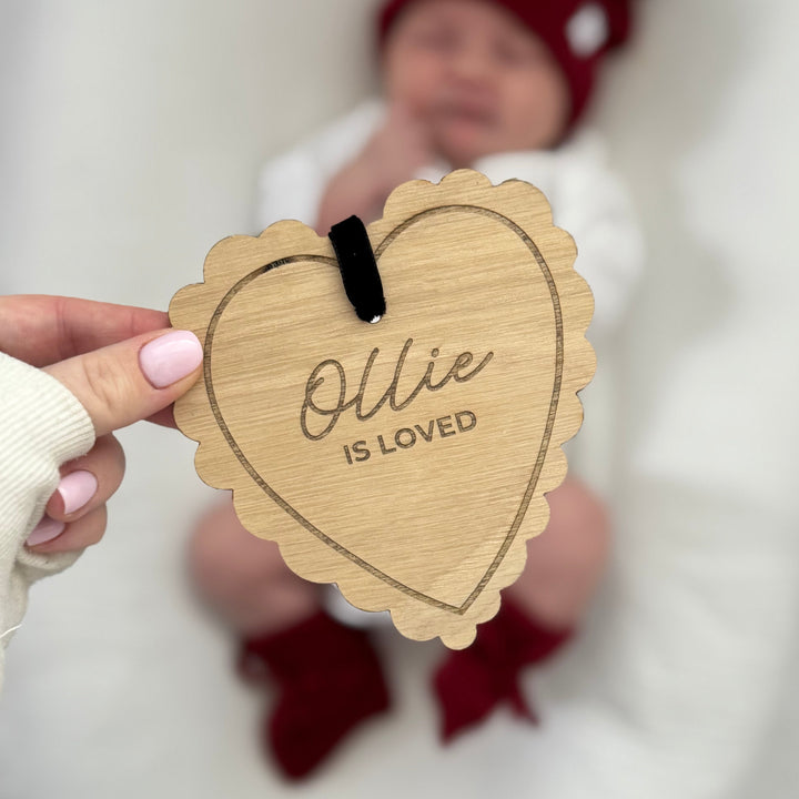 Mabel & Fox - Personalised Wooden Tag - Loved - Mabel & Fox