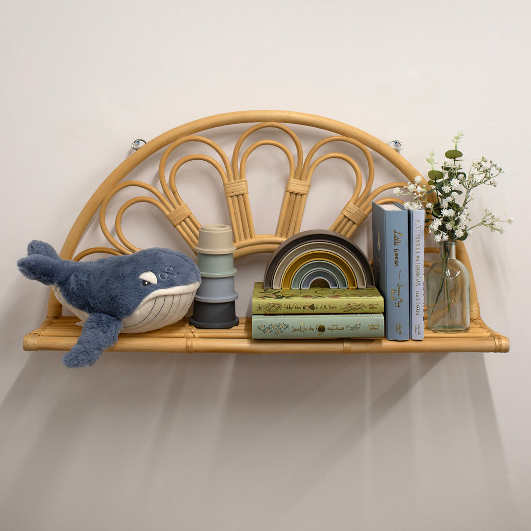 Mabel & Fox - Rattan Wall Shelf - Mabel & Fox