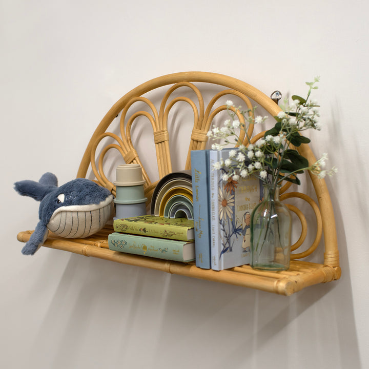 Mabel & Fox - Rattan Wall Shelf - Mabel & Fox