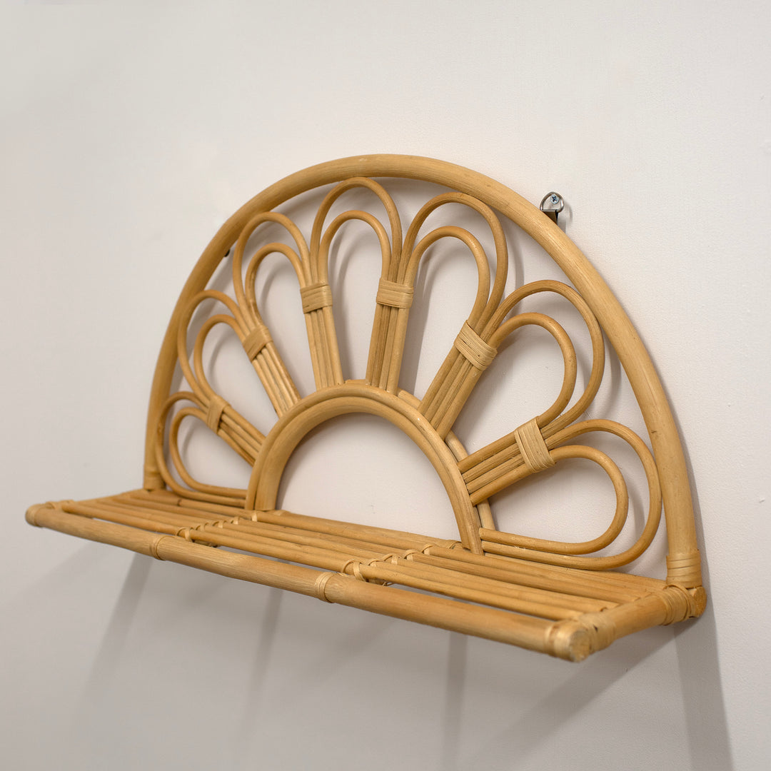 Mabel & Fox - Rattan Wall Shelf - Mabel & Fox