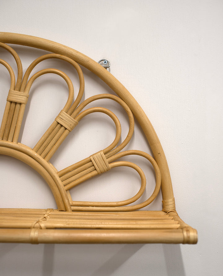 Mabel & Fox - Rattan Wall Shelf - Mabel & Fox