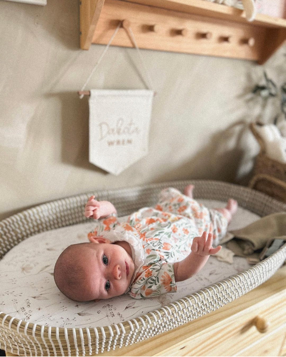 Mabel & Fox - Seagrass Baby Changing Basket - Mabel & Fox