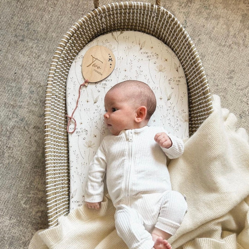 Mabel & Fox - Seagrass Baby Changing Basket - Mabel & Fox