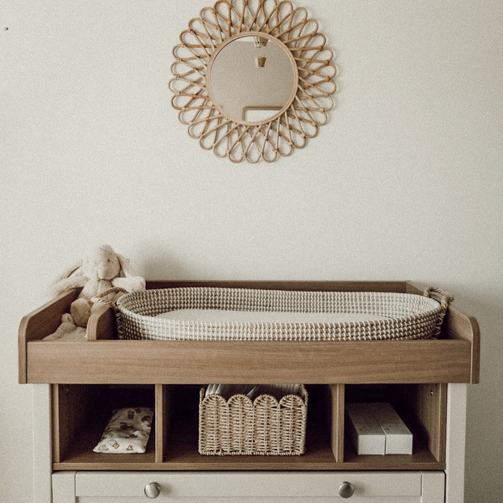 Mabel & Fox - Seagrass Baby Changing Basket - Mabel & Fox