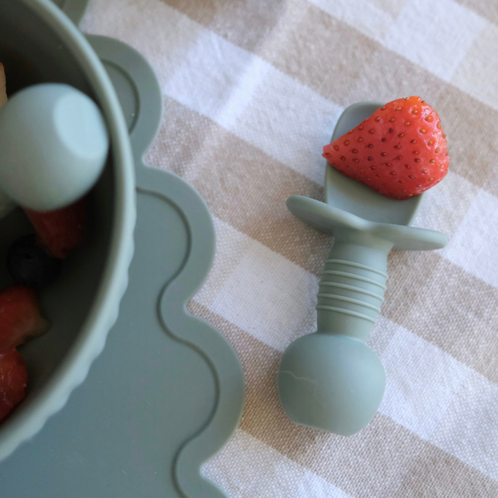 Mabel & Fox - Silicone Baby Cutlery - Blue - Mabel & Fox