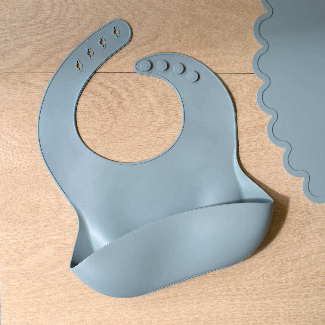 Mabel & Fox - Silicone Bib - Blue - Mabel & Fox