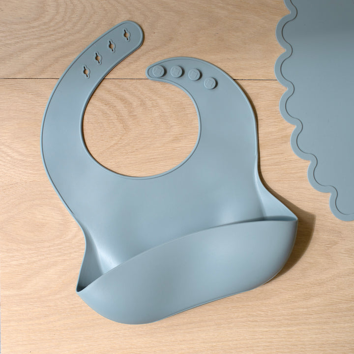 Mabel & Fox - Silicone Bib - Blue - Mabel & Fox