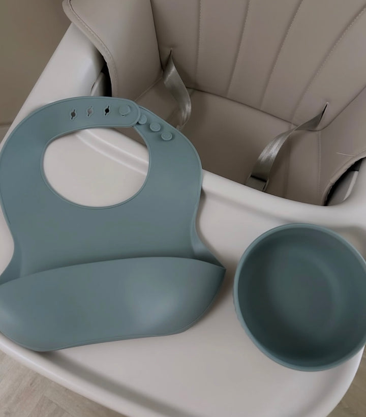 Mabel & Fox - Silicone Bib - Blue - Mabel & Fox