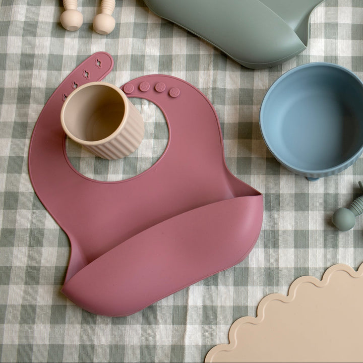 Mabel & Fox - Silicone Bib - Pink - Mabel & Fox