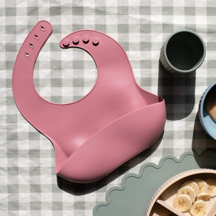 Mabel & Fox - Silicone Bib - Pink - Mabel & Fox