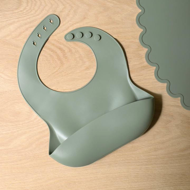 Mabel & Fox - Silicone Bib - Sage - Mabel & Fox