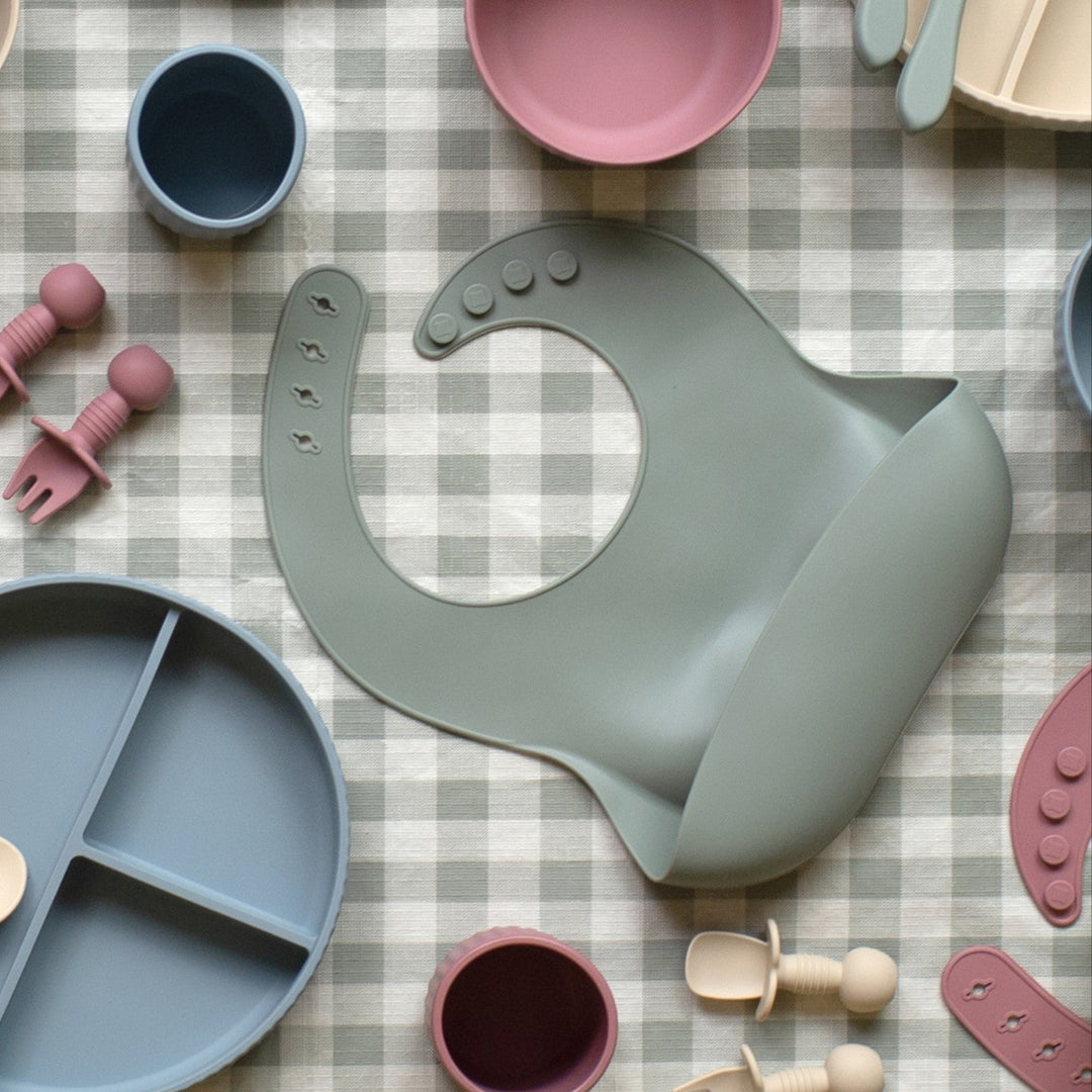 Mabel & Fox - Silicone Bib - Sage - Mabel & Fox