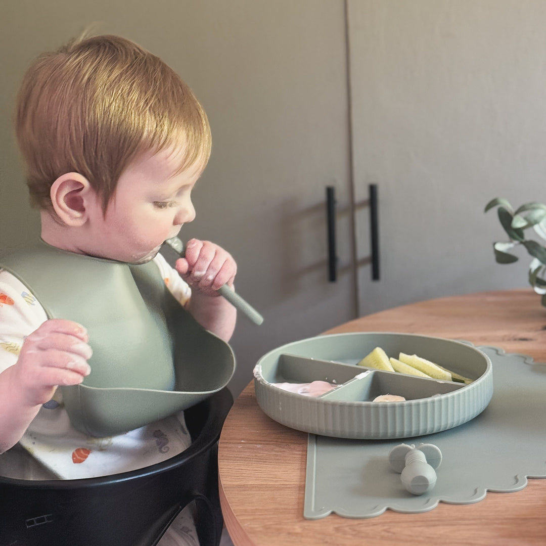 Mabel & Fox - Silicone Bib - Sage - Mabel & Fox