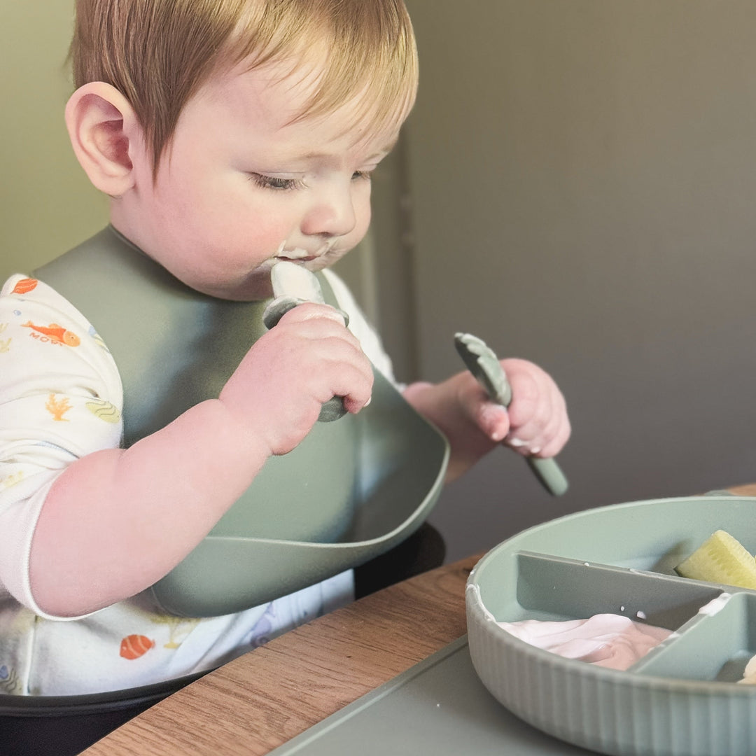 Mabel & Fox - Silicone Bib - Sage - Mabel & Fox