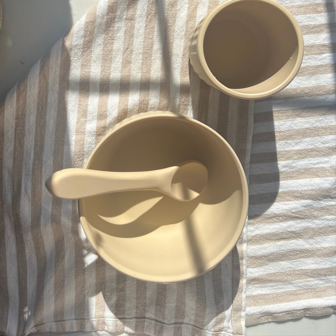 Mabel & Fox - Silicone Bowl - Beige - Mabel & Fox