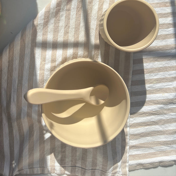 Mabel & Fox - Silicone Bowl - Beige - Mabel & Fox