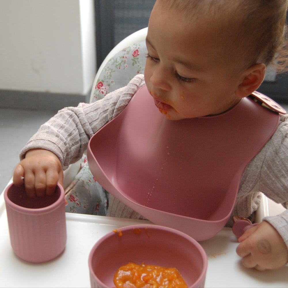 Mabel & Fox - Silicone Bib - Pink - Mabel & Fox